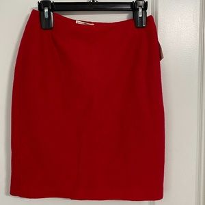 Women's Red Wool Skirt